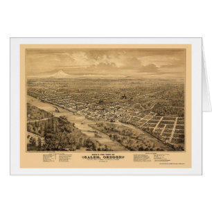 Salem, OU carte panoramique - 1876