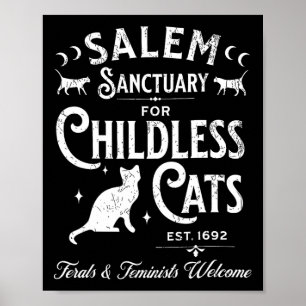 Salem Sanctuary Kinderloze Kat Hekserig Vrouwtje Poster