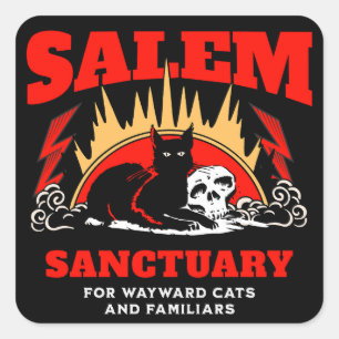 Salem Sanctuary voor katten en familieleden Vierkante Sticker