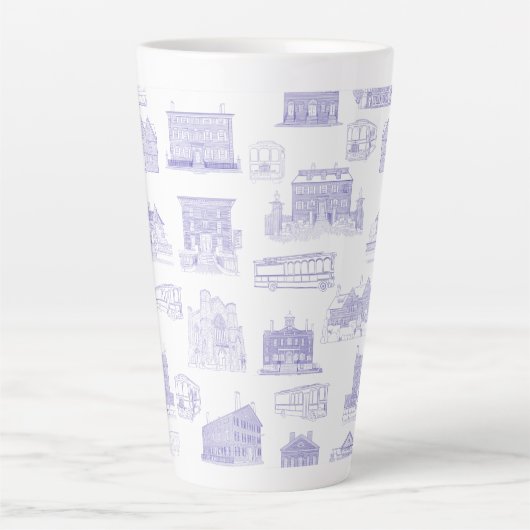 Salem Toile Latte Mug (Devant)