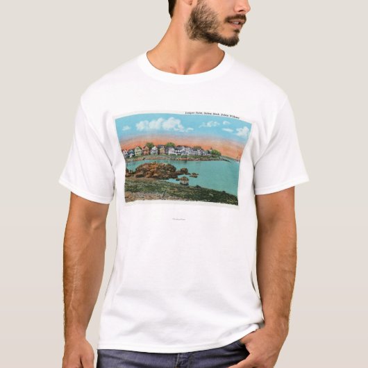 Salem Willows Uitzicht van Juniper Point en Salem T-shirt (Voorkant)