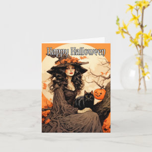 Salem Witch Happy Halloween Kaart