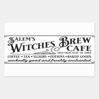 Salem Witch's Brew Café Rechthoekige Sticker