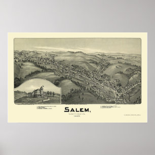 Salem, WV Panoramic Map - 1899 Poster