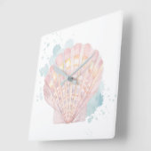 Salento Coast Shell Vierkante Klok (Hoek)