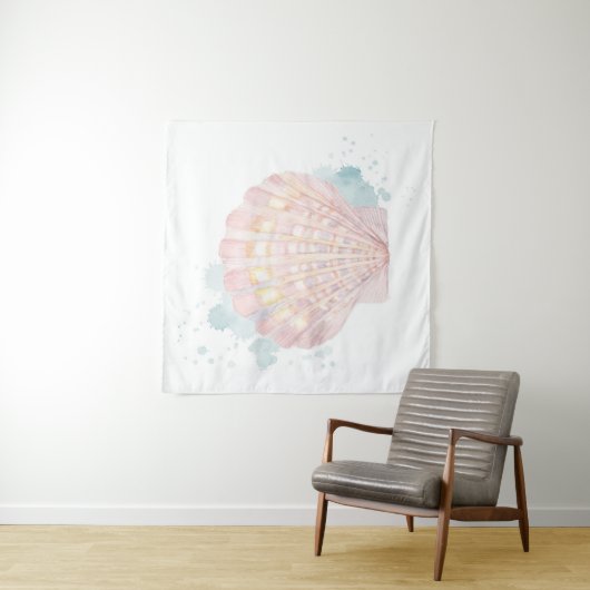 Salento Coast Shell Wandkleed (In situ)