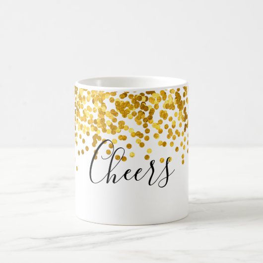 Saler Gold Polka Dot Confetti Coffee Mug (Centre)