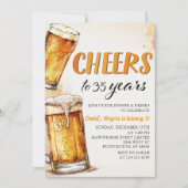 Salers Bières Adulte Anniversaire Invitation (Devant)