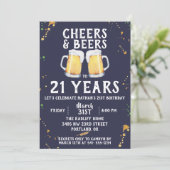 Salers et bières Invitation de fête d'anniversaire (Debout devant)