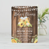 Salers et bières Rustique Baby shower Invitation (Debout devant)