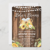 Salers et bières Rustique Baby shower Invitation (Devant)