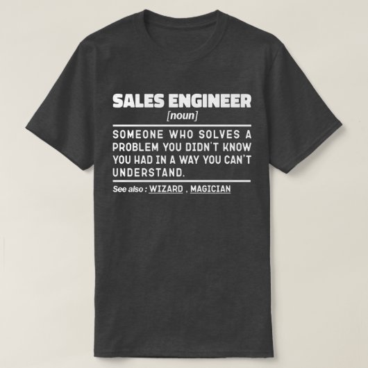 Sales Engineer Noun Finance Medewerker Sarcasme T-shirt (Design voorkant)