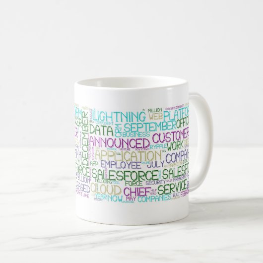 Salesforce Word Cloud Classic Mug (Devant droit)