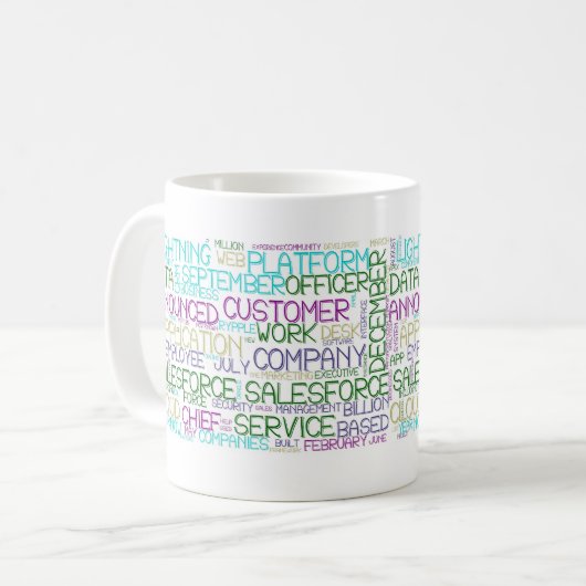 Salesforce Word Cloud Classic Mug (Devant gauche)