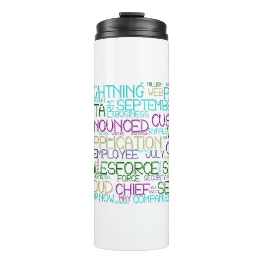 Salesforce Word Cloud Thermal Tumbler Thermosbeker (Voorkant)