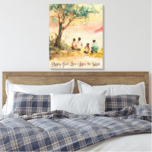 Salesian Missions Aquarel Kunst Canvas Afdruk