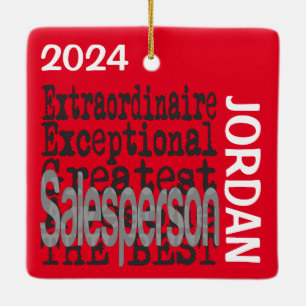 Salesperson Extraordinaire CUSTOM Keramisch Ornament