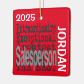 Salesperson Extraordinaire CUSTOM Keramisch Ornament (Links)