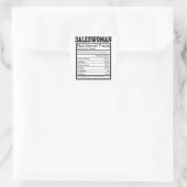 salesvrouw vierkante sticker (Tas)