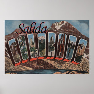 Salida, Colorado - grote letterscènes Poster