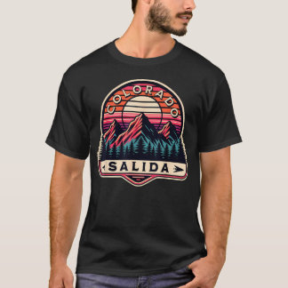 Salida Colorado Usa Outdoor Vintage Salida Zwart T-shirt