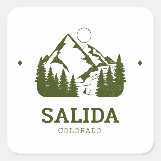 Salida - Colorado Vierkante Sticker (Voorkant)