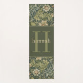 salie bloemschikker William Morris Monogram Yogamat (Voorkant)