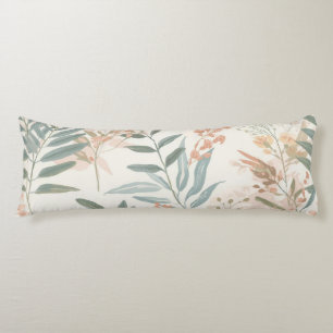 Salie Botanische Blos Blad Watercolor Patroon Lichaamskussen