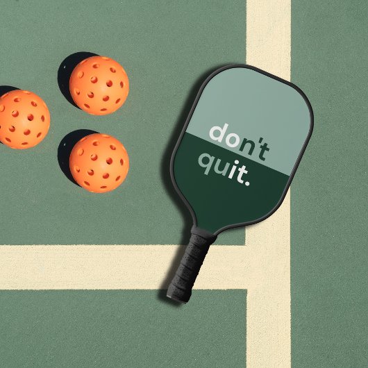 Salie en Donkergroen Modern Monogram Pickleball Paddle