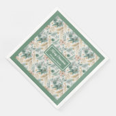 Salie en gouden servetten Elegante kerstbloem (Hoek)