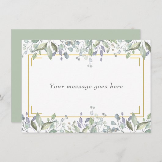 Salie en Sering Weide Uw Berichtkaart Bedankkaart (Voorkant / Achterkant)