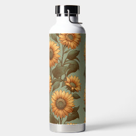 Salie en zonnebloemen II Waterfles