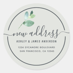 Salie Eucalyptus Nieuw Adres Ronde Label
