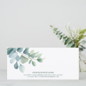 Salie Green Eucalyptus Minimalist Cadeaubon (Staand voorkant)
