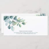 Salie Green Eucalyptus Minimalist Cadeaubon (Voorkant / Achterkant)