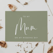 Salie groen Aan mijn moeder op mijn trouwdag kaart