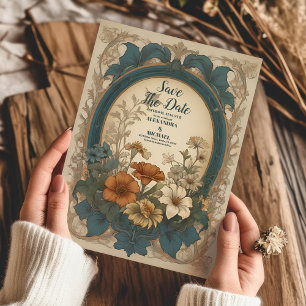 Salie Groen Art Nouveau Alphonse Mucha Trouw Save The Date