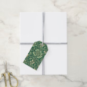 Salie Groen  bloemmotief Cadeaulabel (Met Touw)