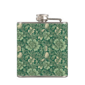 Salie Groen  bloemmotief Heupfles (Achterkant)