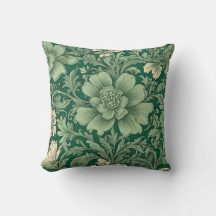 Salie Groen bloemmotief Kussen
