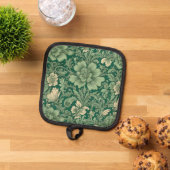 Salie Groen bloemmotief Pannenlap (Top down)