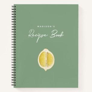 Salie Groen & Citroen Script Keuken Recept Notitieboek