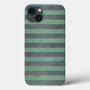 Salie groen en grijs strepenpatroon iPhone 13 hoesje
