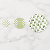 Salie groen en witte Hydrangea Bruidsdouche Confetti (Achterkanten)