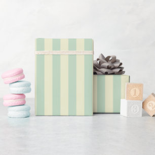 Salie groen & gele strepen cadeaupapier
