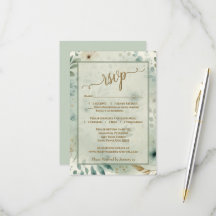 Salie Groen & Goud Boho Chic Wilde Bloemen Bruilof