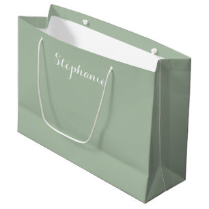 Salie Groen Minimalistisch Eenvoudig Naam Boho  Groot Cadeauzakje