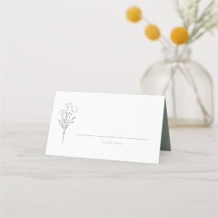 Salie Groen Minimalistische Bloemen Boeket Huwelij