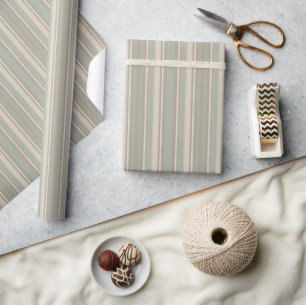 Salie Groen Stof Blauw Taupe Grijs Boerderij Stree Cadeaupapier