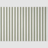 Salie Groen Tan Witte Streep Tissuepapier (Voorkant)